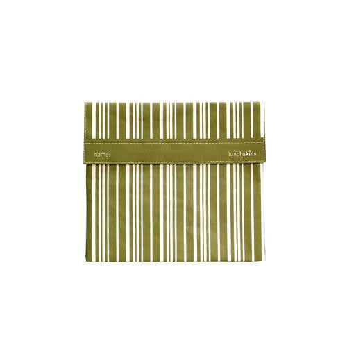 Lunchskins Sub Bag - Green Vertical Stripe