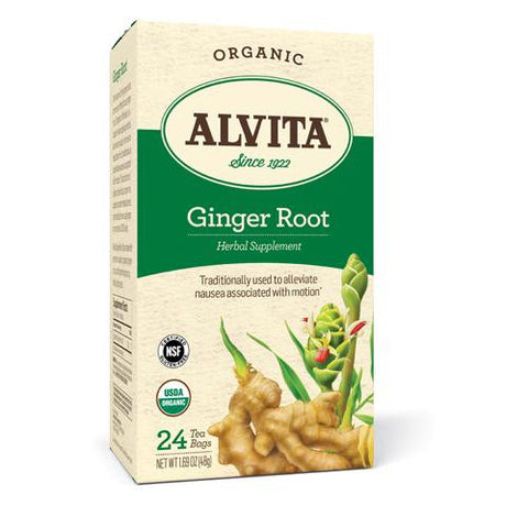 Alvita Teas Organic Herbal Tea Bags - Ginger Root - 24 Bags