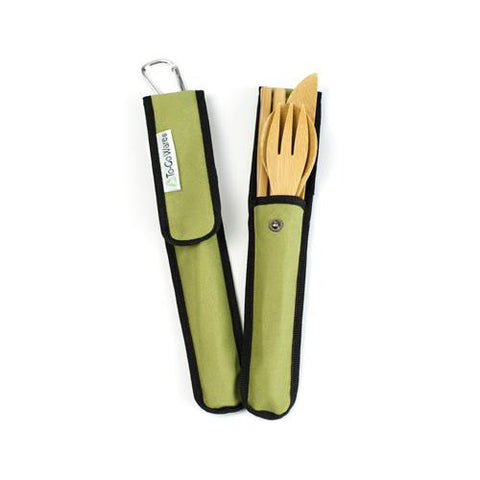 To-go Ware Bamboo Utensil Set - Avocado - 4 Piece