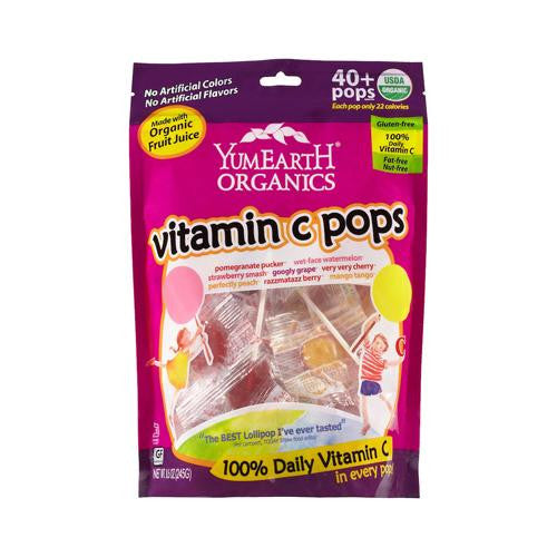 Yummy Earth Organic Vitamin C Lollipops- Over 40 Pops