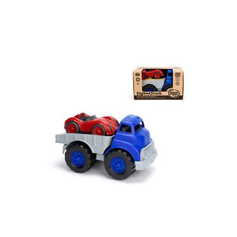 Green Toys Flatbed Truck With Red Racecar