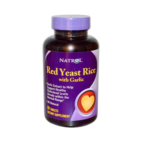 Natrol Red Yeast Rice With Garlic - 60 Tablets