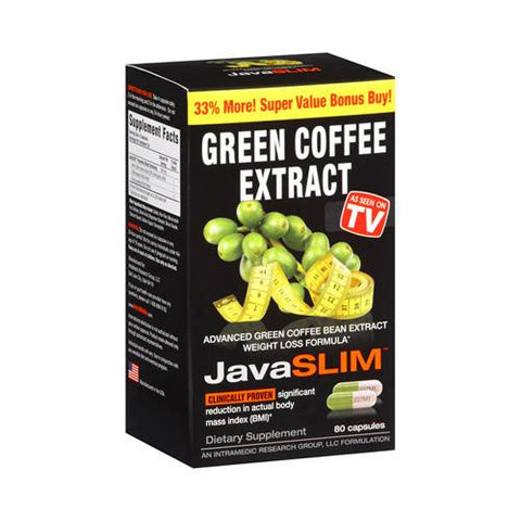 Intramedics Javaslim Green Coffee - 80 Capsules