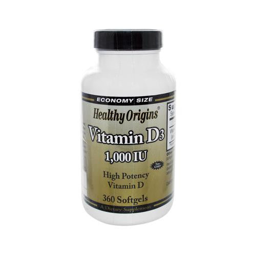 Healthy Origins Vitamin D3 - 1000 Iu - 360 Softgels