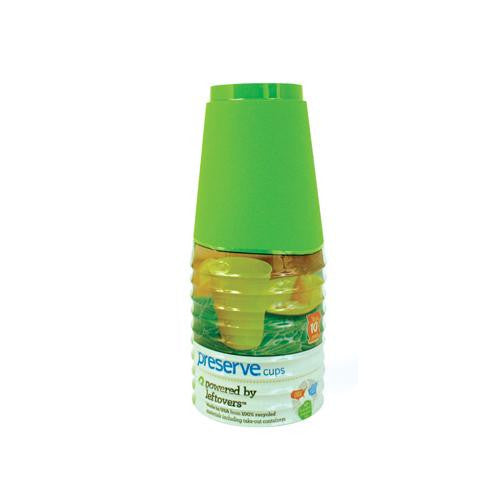 Preserve Tumblers Reusable Cups - Apple Green - 10 Pack - 16 Oz.