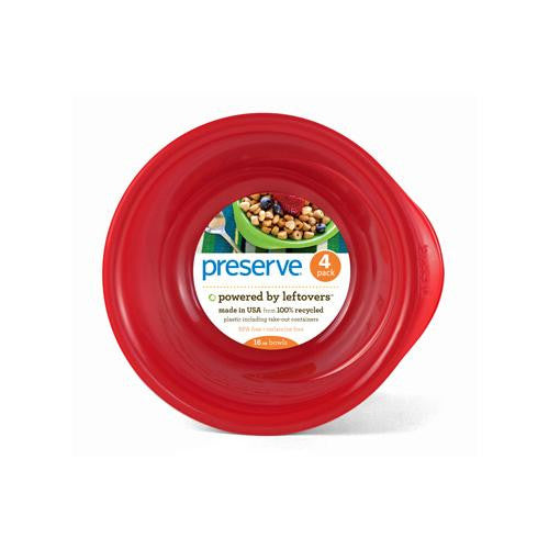 Preserve Everyday Bowls - Pepper Red - 4 Pack - 16 Oz