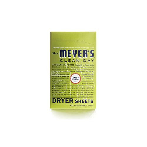 Mrs. Meyer's Dryer Sheets - Lemon Verbena - 80 Sheets