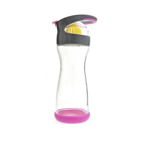 Full Circle Home On The Go Lemon Glass Water Bottle - Raspberry