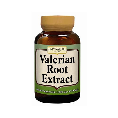 Only Natural Valerian Root Extract - 60 Softgels