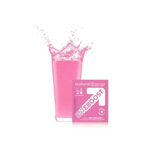 Eboost Natural Powder - Pink Lemonade - Case Of 20 - .24 Oz