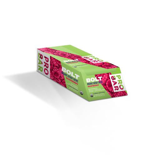 Probar Bolt Energy Chews - Organic Raspberry - 2.1 Oz - Case Of 12