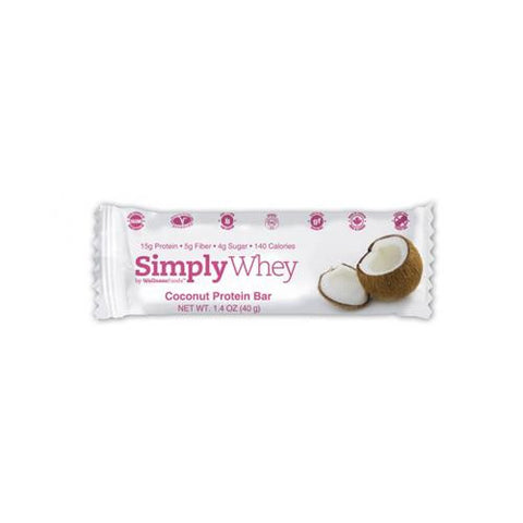 Simply Choices Whey Bars - Coconut - 40 Grm - Case Of 12