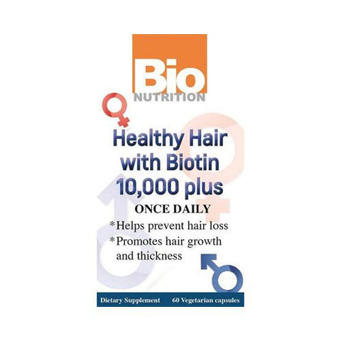 Bio Nutrition Healthy Hair With Biotin - 60 Ct