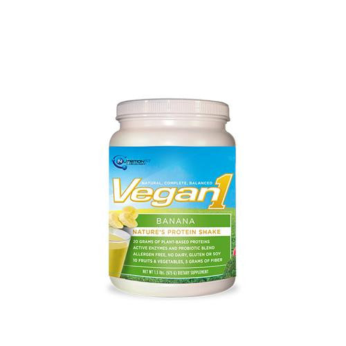 Nutrition53 Vegan1 Shake - Banana Cream - Gluten Free - 1.5 Lbs