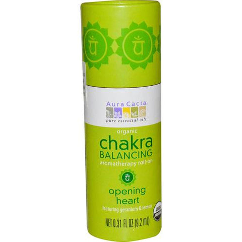 Aura Cacia Organic Chakra Balancing Aromatherapy Roll-on - Opening Heart - .31 Oz