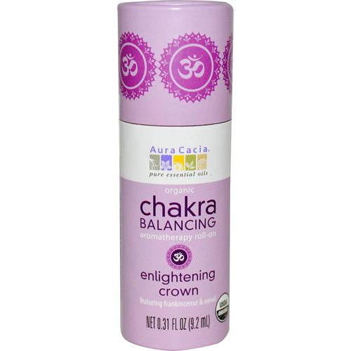 Aura Cacia Organic Chakra Balancing Aromatherapy Roll-on - Enlightening Crown - .31 Oz