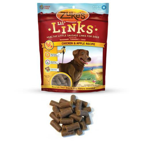 Zuke's Dog Treats - Lil Links Chicken And Apple - 6 Oz - Case Of 12