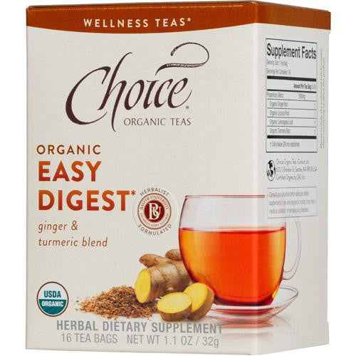 Choice Organic Teas - Organic Easy Digest Tea - 16 Bags - Case Of 6