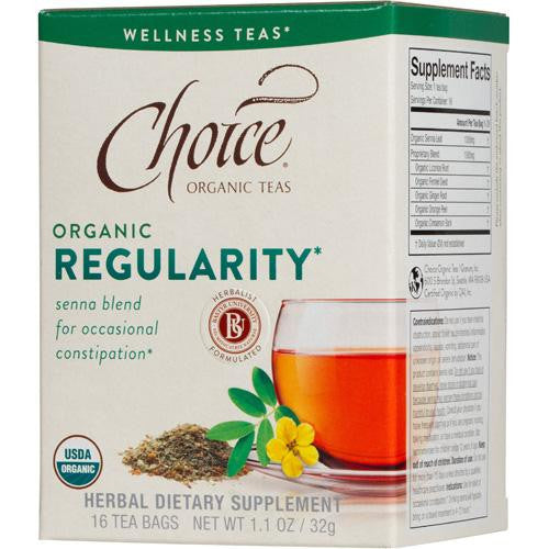 Choice Organic Teas - Organic Regularity Tea - 16 Bags - Case Of 6