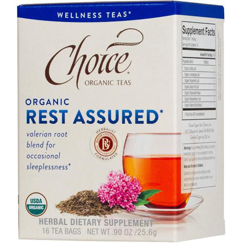 Choice Organic Teas - Organic Rest Assured Tea - 16 Bags - Case Of 6