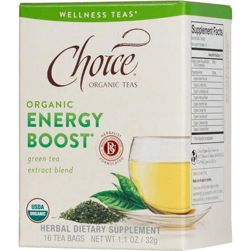 Choice Organic Teas - Organic Energy Boost Tea - 16 Bags - Case Of 6