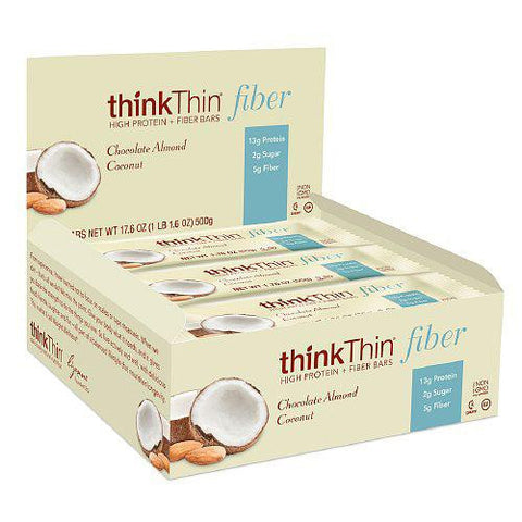 Think Products Bars - Thinkthin Chocolate Almond Coconut Protein Plus Fiber - 1.76 Oz - Case Of 10