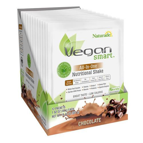 Naturade Vegansmart All-in-one Nutritional Shake - Chocolate - 1.62 Oz - Case Of 12