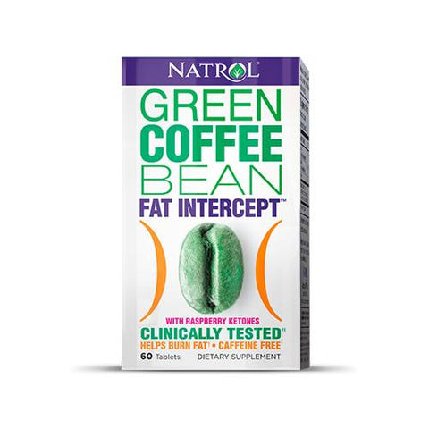 Natrol Green Coffee Bean With Raspberry Ketone Fat Intercept - 60 Tablets