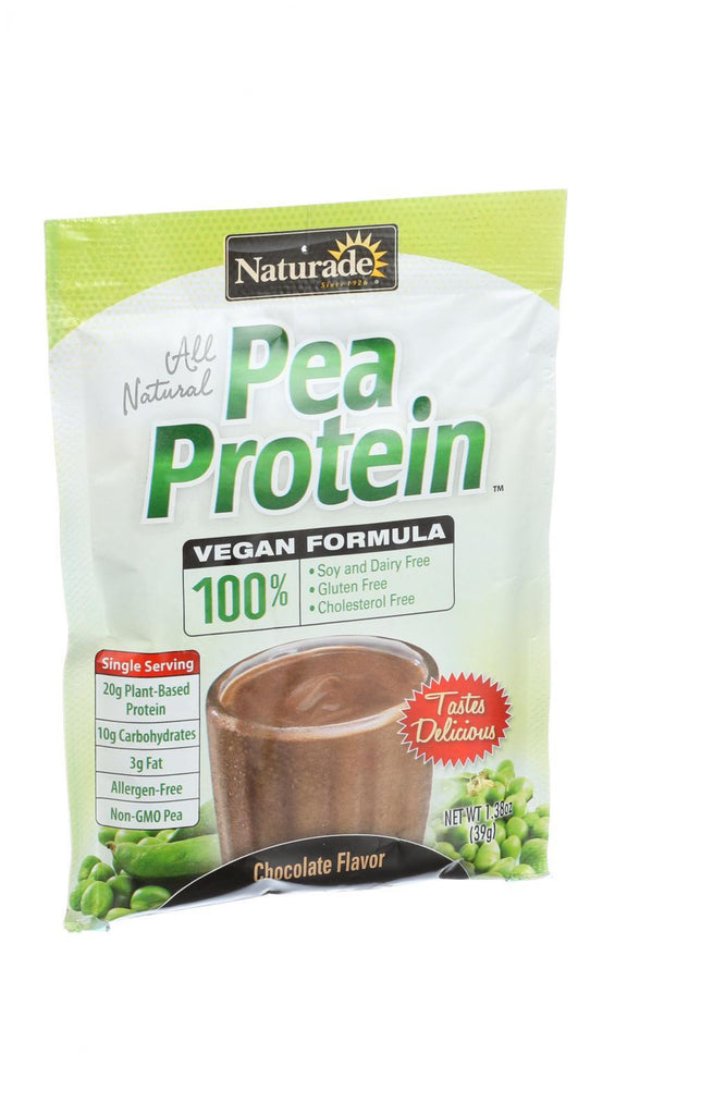 Naturade Pea Protein - Chocolate - Single Serving - 1.38 Oz - Case Of 12