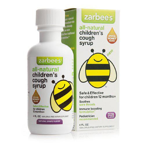 Zarbee's All Natural Children's Cough Syrup - Grape - 4 Oz