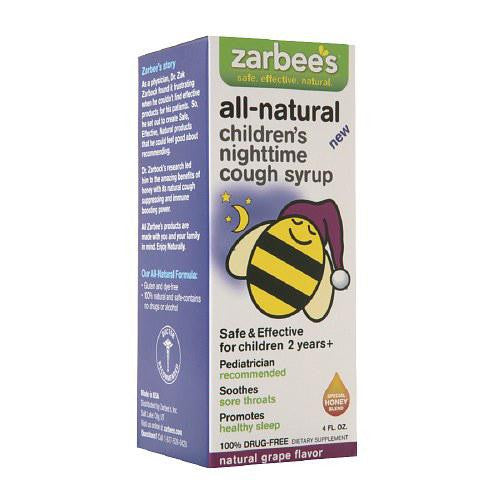 Zarbee's All Natural Children's Nightime Cough Syrup - Grape - 4 Oz