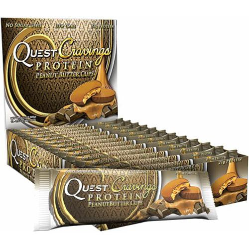 Quest Cravings Bars - Peanut Butter Cup - 1.76 Oz - Case Of 12