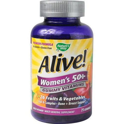 Nature's Way Alive - Women's 50+ Gummy Multi-vitamins - 75 Chewables