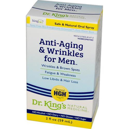 King Bio Homeopathic Anti Aging And Wrinkles - Men - 2 Oz