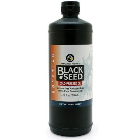 Amazing Herbs Black Seed Oil - Cold Pressd - Egyptian - 32 Fl Oz