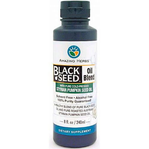 Amazing Herbs Black Seed Oil Blend - Styrian Pumpkin Seed - 8 Oz