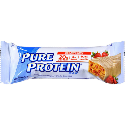 Pure Protein Bar - Strawberry With Greek Yogurt Style Coating - 1.76 Oz - Case Of 6