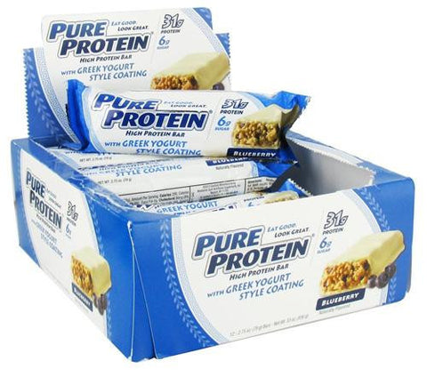 Pure Protein Bar - Greek Yogurt - Blueberry - 2.75 Oz - 1 Case