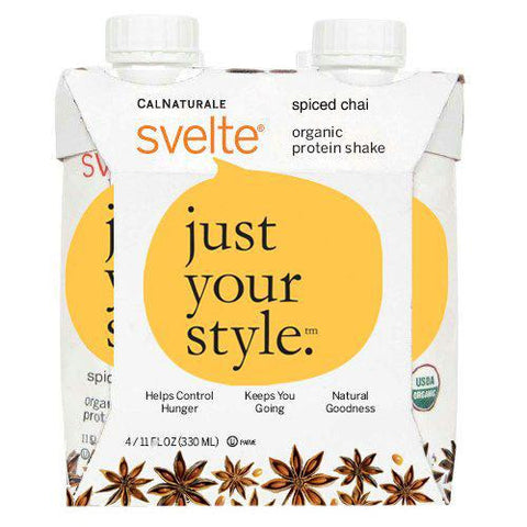 Svelte Protein Shake - Organic - Spiced Chai - 11 Fl Oz - Case Of 24