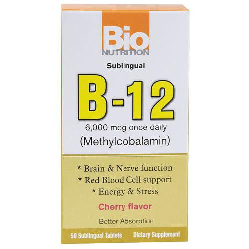 Bio Nutrition B12 Sublingual - 6000 Mcg - 50 Tablets