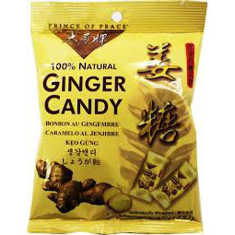 Prince Of Peace 100% Natural Ginger Candy Chews - 4.4 Oz