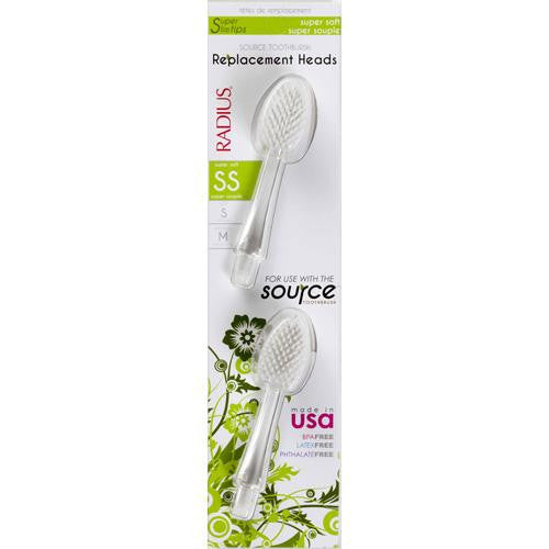 Radius Toothbrush Replacement Heads - Source Super Soft - 6 Ct