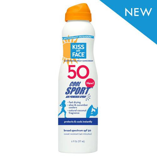 Kiss My Face Cool Sport Spray - Any Angle Air Powered Spf 50 - 6 Oz