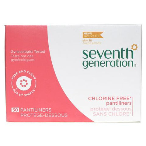 Seventh Generation Pantiliners - Chlorine Free - 50 Count