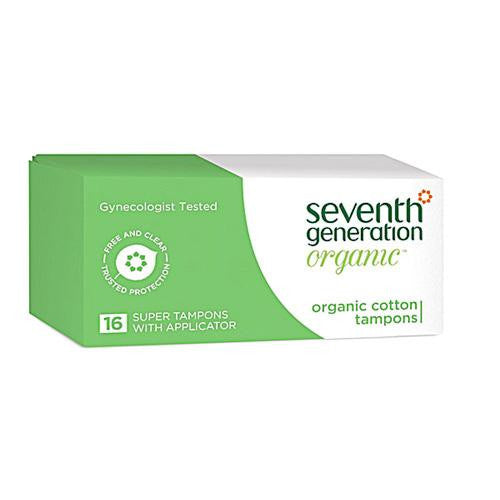 Seventh Generation Tampons - Organic Cotton - Applicator - Super - 16 Count