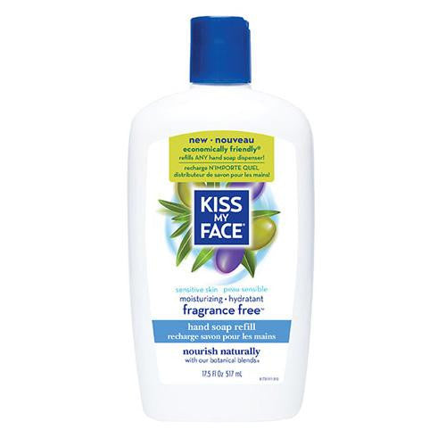 Kiss My Face Hand Soap - Moisturizing Fragrance Free Refill - 17.5 Oz