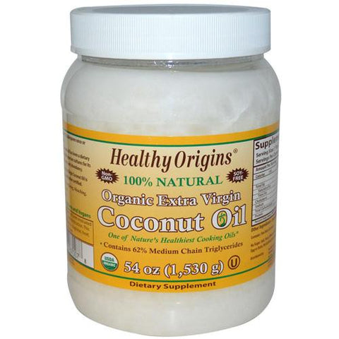 Healthy Origins Coconut Oil - Organic Extra Virgin - 54 Oz