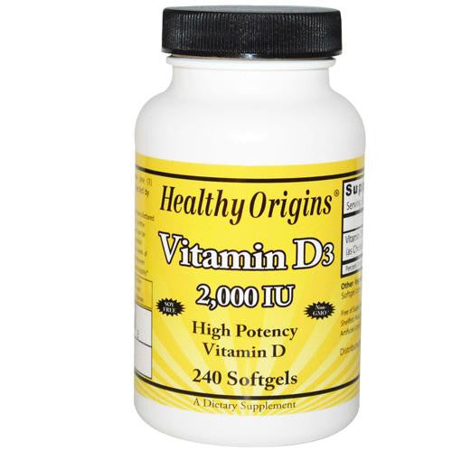 Healthy Origins Vitamin D3 - 2000 Iu - 240 Softgels