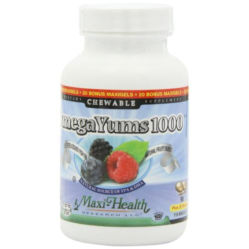 Maxi Health Kosher Vitamins Omega Yums - 1000 - Chewable - 110 Count