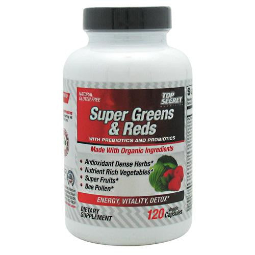 Top Secret Nutrition Super Greens And Reds - 120 Vegetarian Capsules